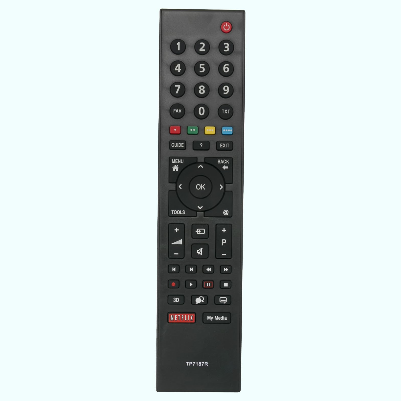 Ersatzfernbedienung für Grundig TV (TP7187R / TS1187R)
