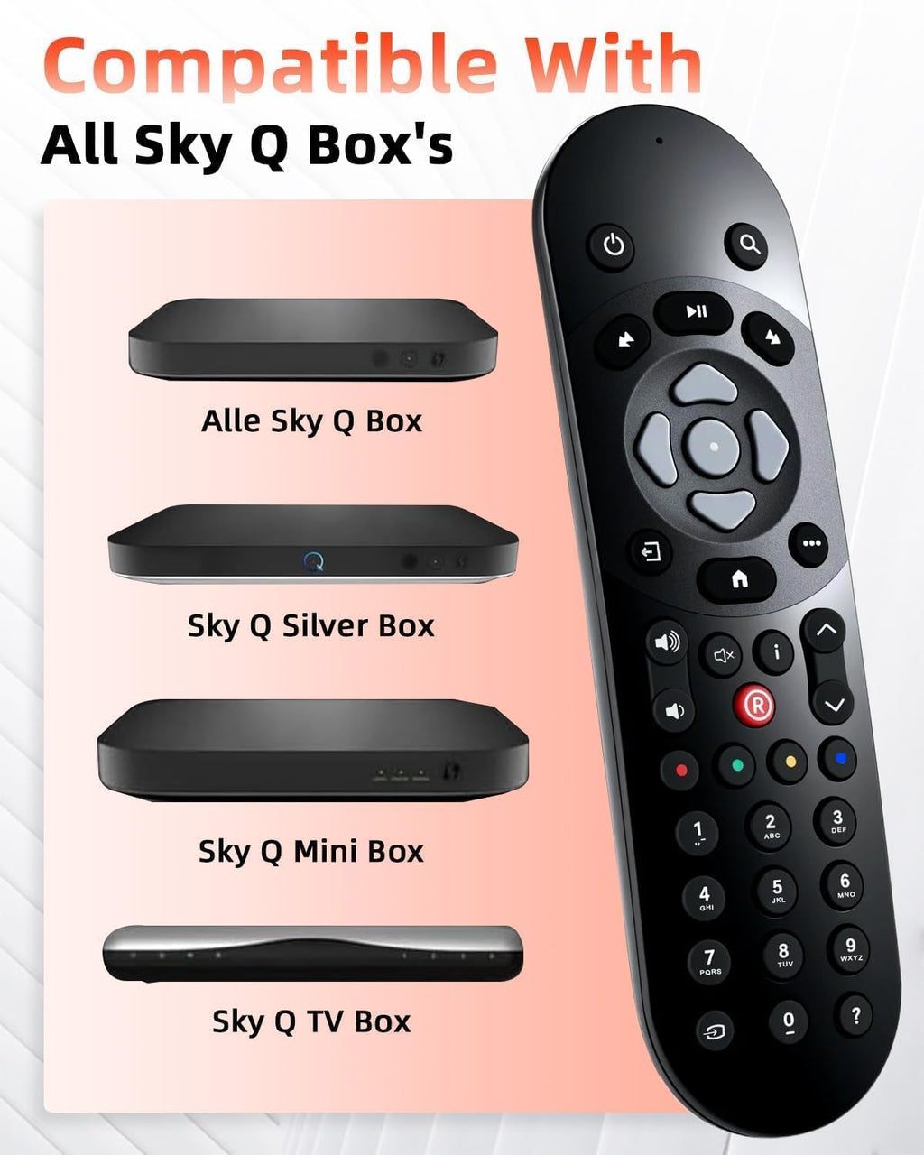 Ersatzfernbedienung für Sky Q Receiver (EC201 / EC202)