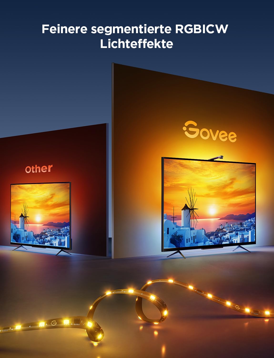Govee TV-Hintergrundbeleuchtung mit Kamera-Sync (LED-Strip)
