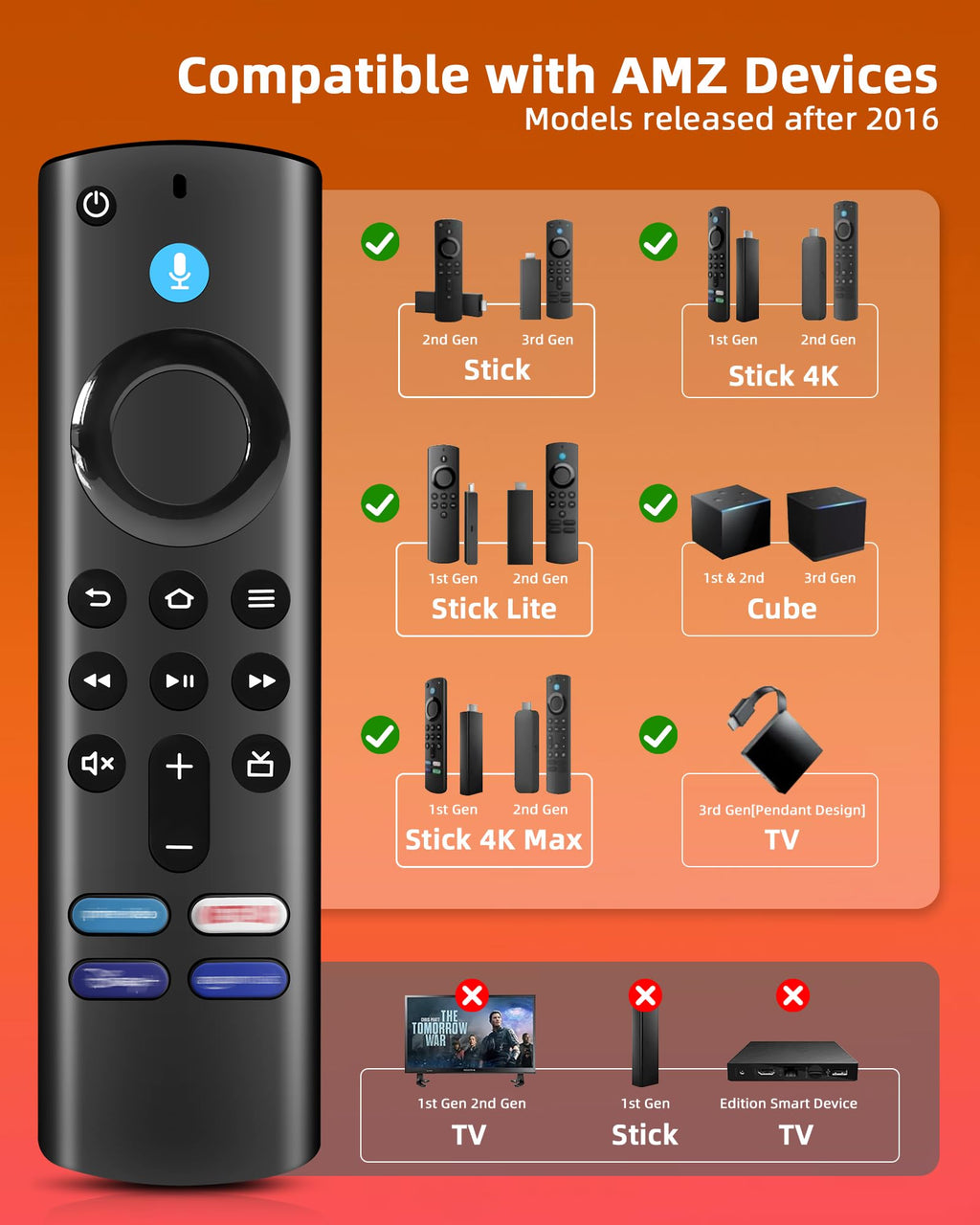 Ersatzfernbedienung für Fire TV Stick (mit Alexa-Sprachsteuerung)