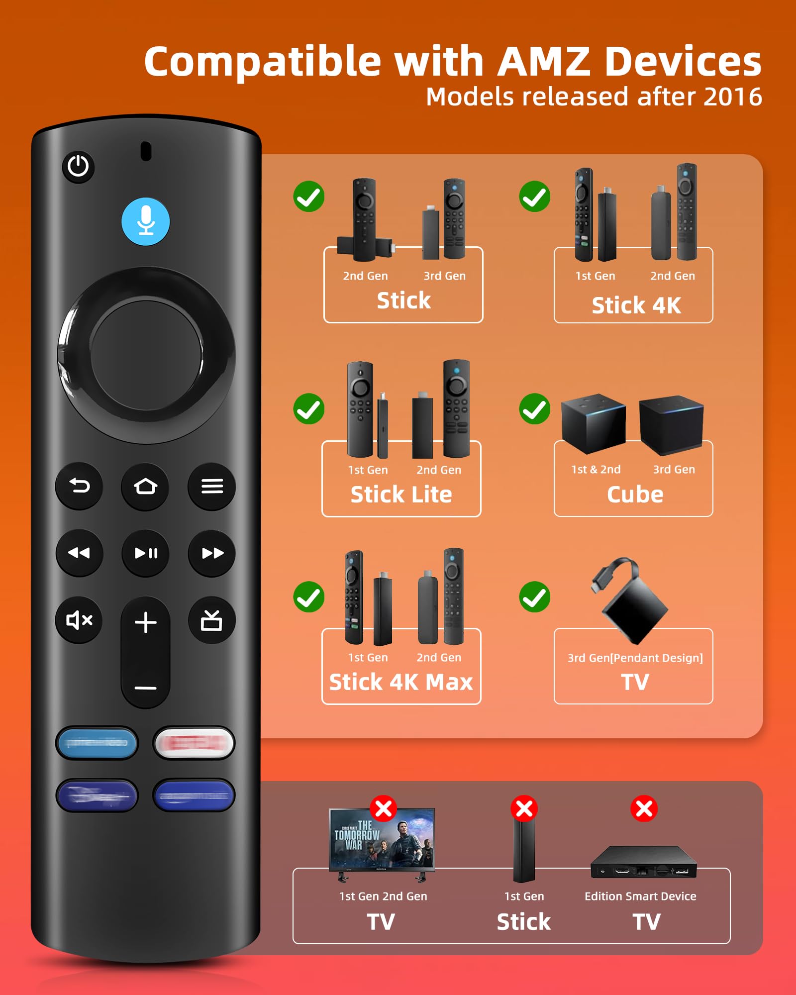 Ersatzfernbedienung für Fire TV Stick (mit Alexa-Sprachsteuerung)