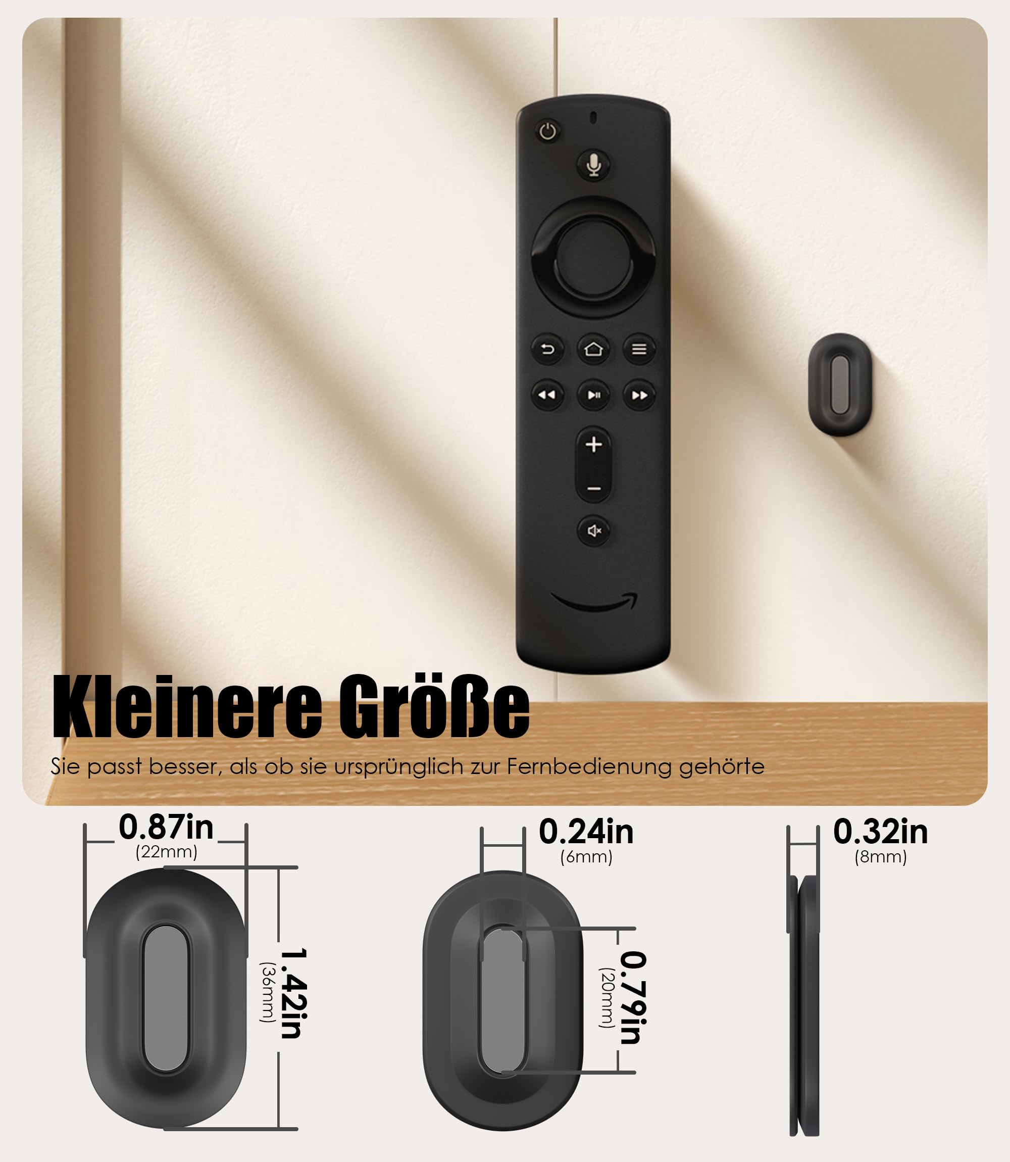 Magnetische Wandhalterung für Fernbedienungen (ohne Bohren)