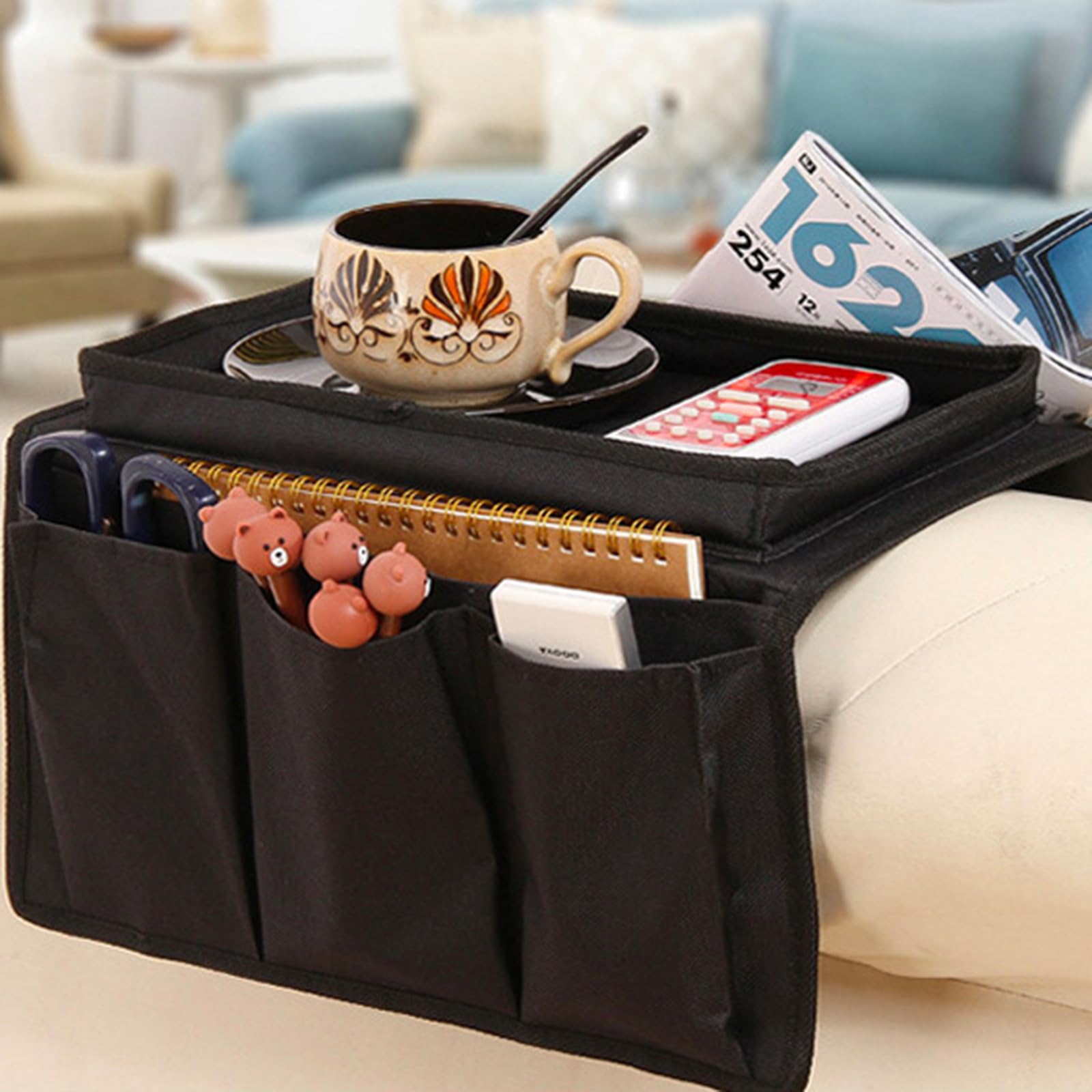 Sofa-Organizer für die Armlehne – Fernbedienungshalter mit Fächern