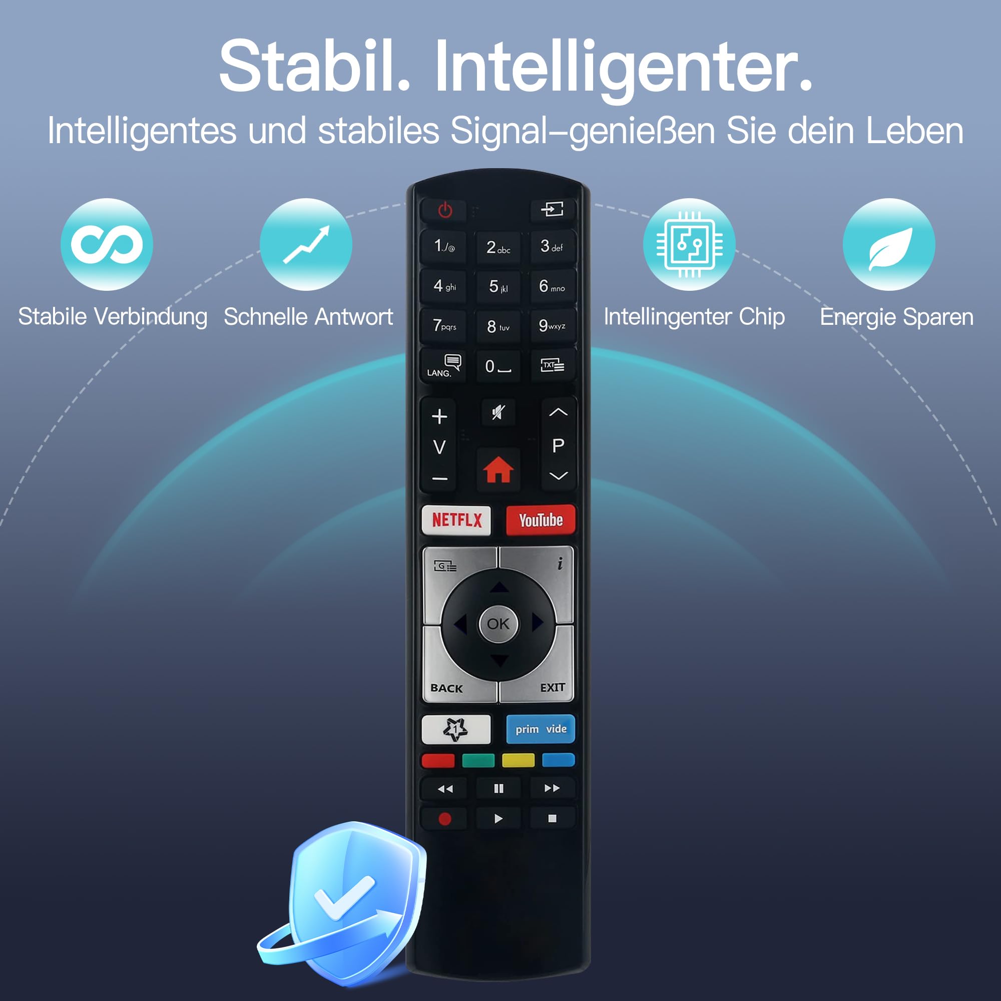 Ersatzfernbedienung für Telefunken / Vestel / OK. / JVC (RC4318)