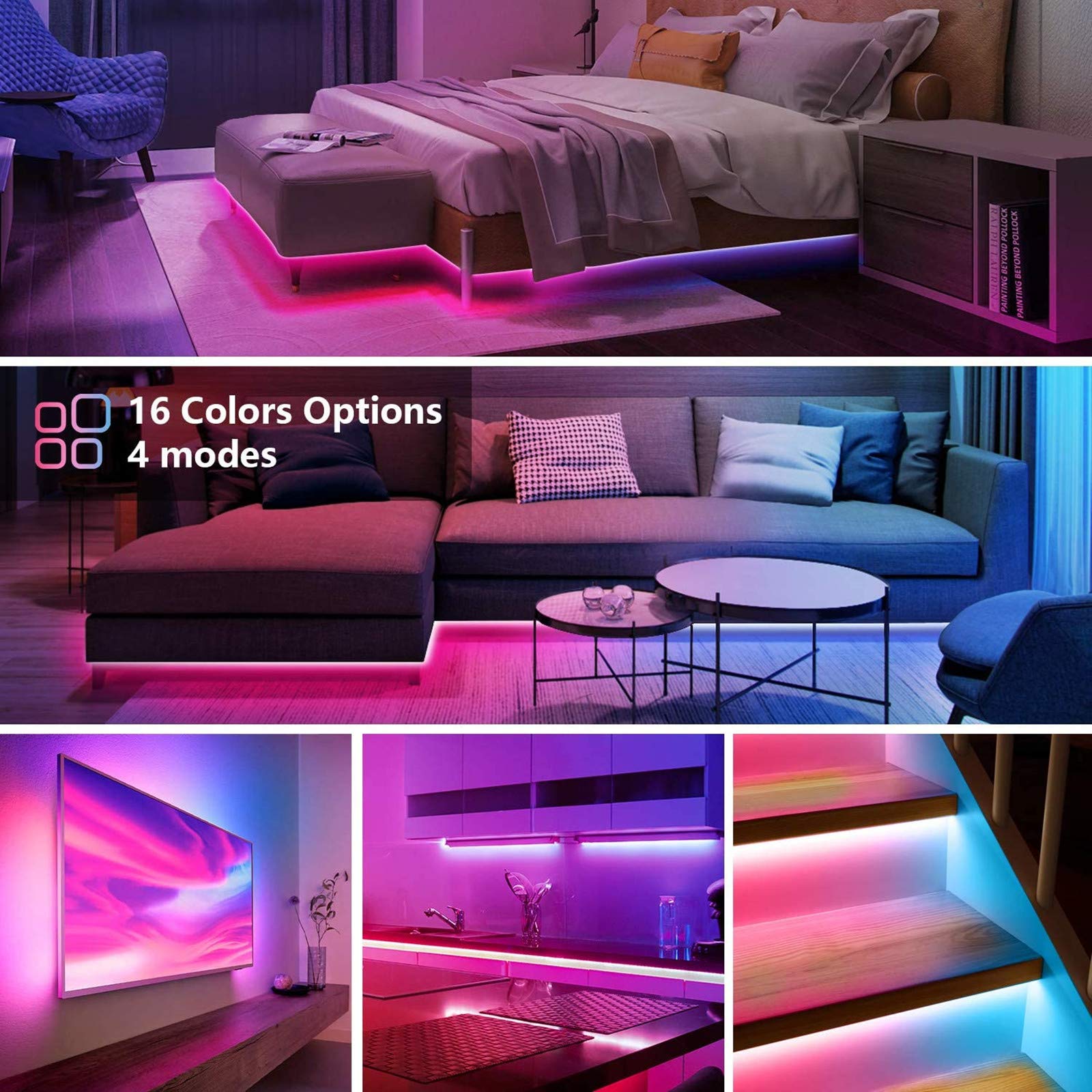 USB LED-Strip für TV-Hintergrundbeleuchtung (mit Fernbedienung)