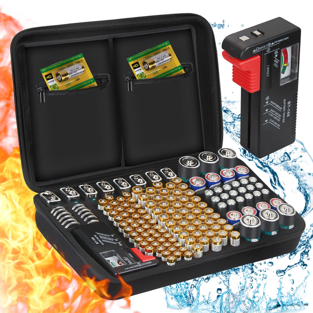 Batterie-Organizer mit Batterietester (Aufbewahrungsbox)